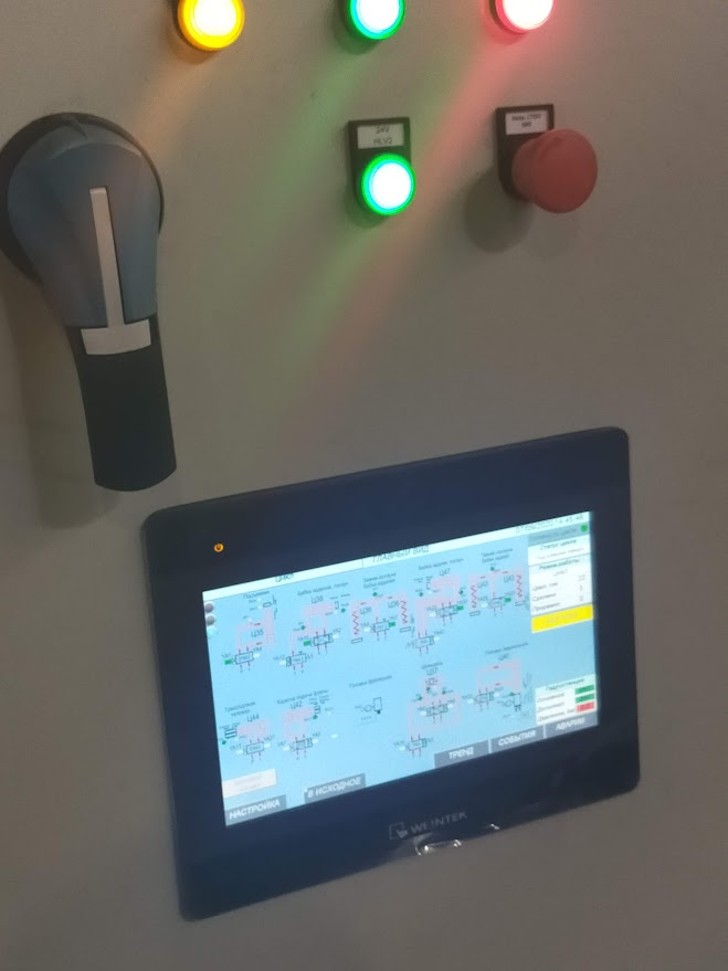 HMI-панель Weintek з мнемосхемою лінії